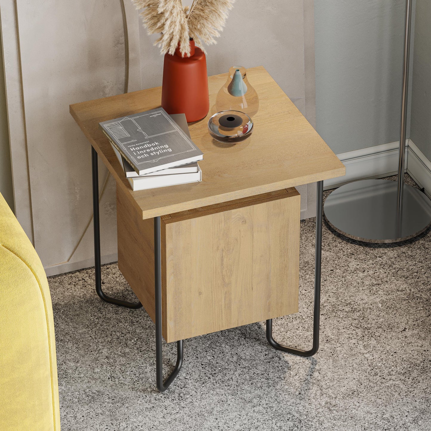 Acres Modern Martide Table на металлических ножках - шириной 40 см, раскрытие ящиков