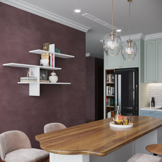 Leo 3-astmeline seinariiul – Kaasaegne ja vastupidav seinale kinnitatav riiul (123 cm lai)