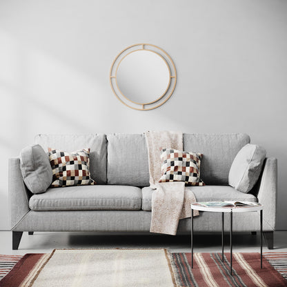 Bubble ümmargune seinapeegel – kaasaegne disain, must, 55 cm