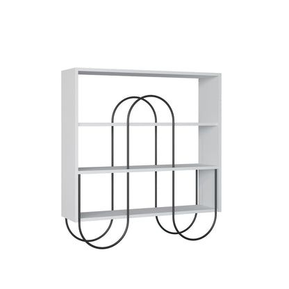 Norfolk Mitmeotstarbeline konsoollaud kolme riiuliga – valge, 96x26x99 cm