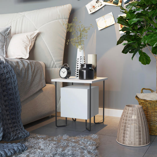 Acres Moodne öökapp metalljalgadel – 40 cm lai, sahtliga voodikapp