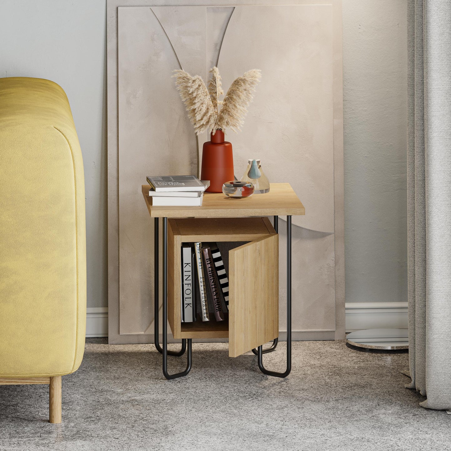 Acres Moodne öökapp metalljalgadel – 40 cm lai, sahtliga voodikapp