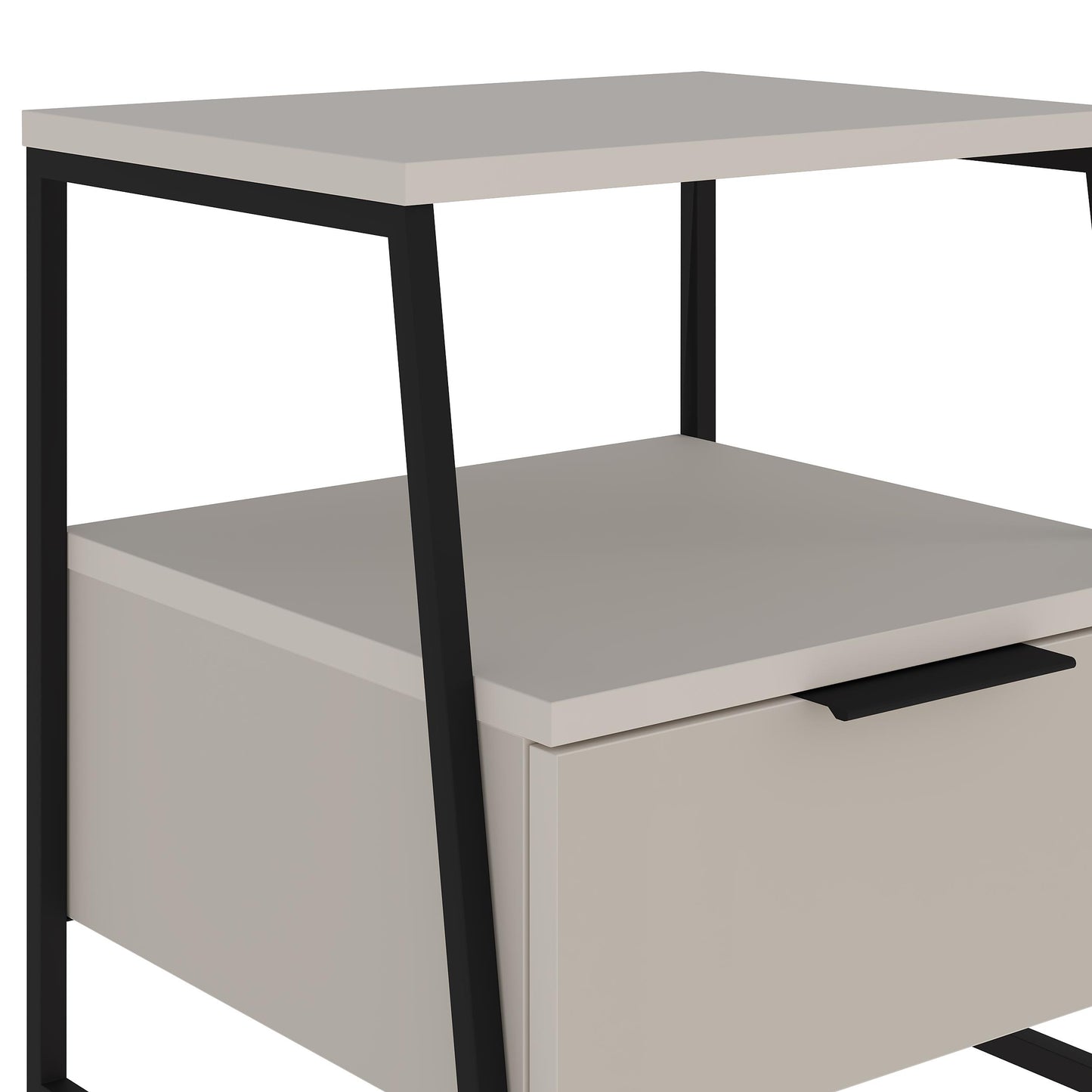 Pal kaasaegne öökapp sahtliga – 45 cm lai, mitmeotstarbeline öökapp metalljalgadega