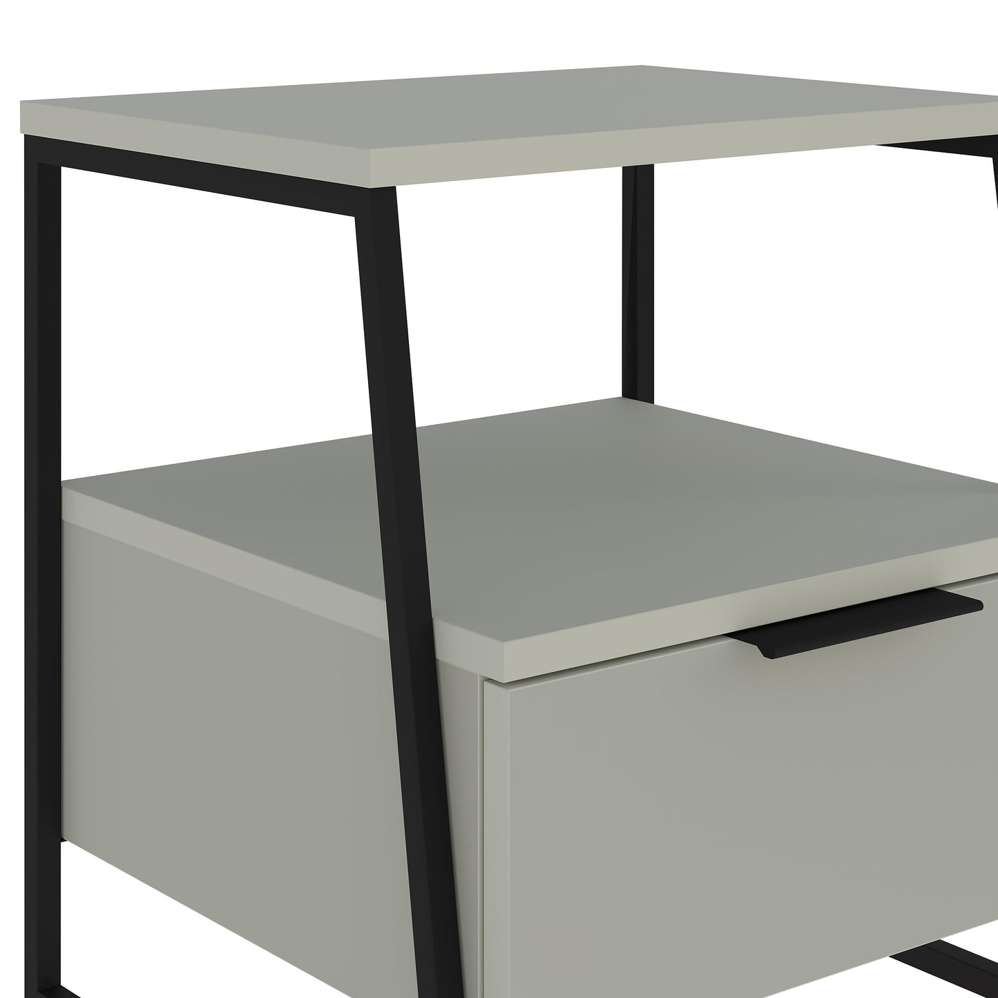 Pal kaasaegne öökapp sahtliga – 45 cm lai, mitmeotstarbeline öökapp metalljalgadega