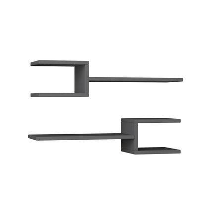 Fork kaasaegne seinariiulite komplekt 2-osaline – 75 cm, unikaalse disainiga