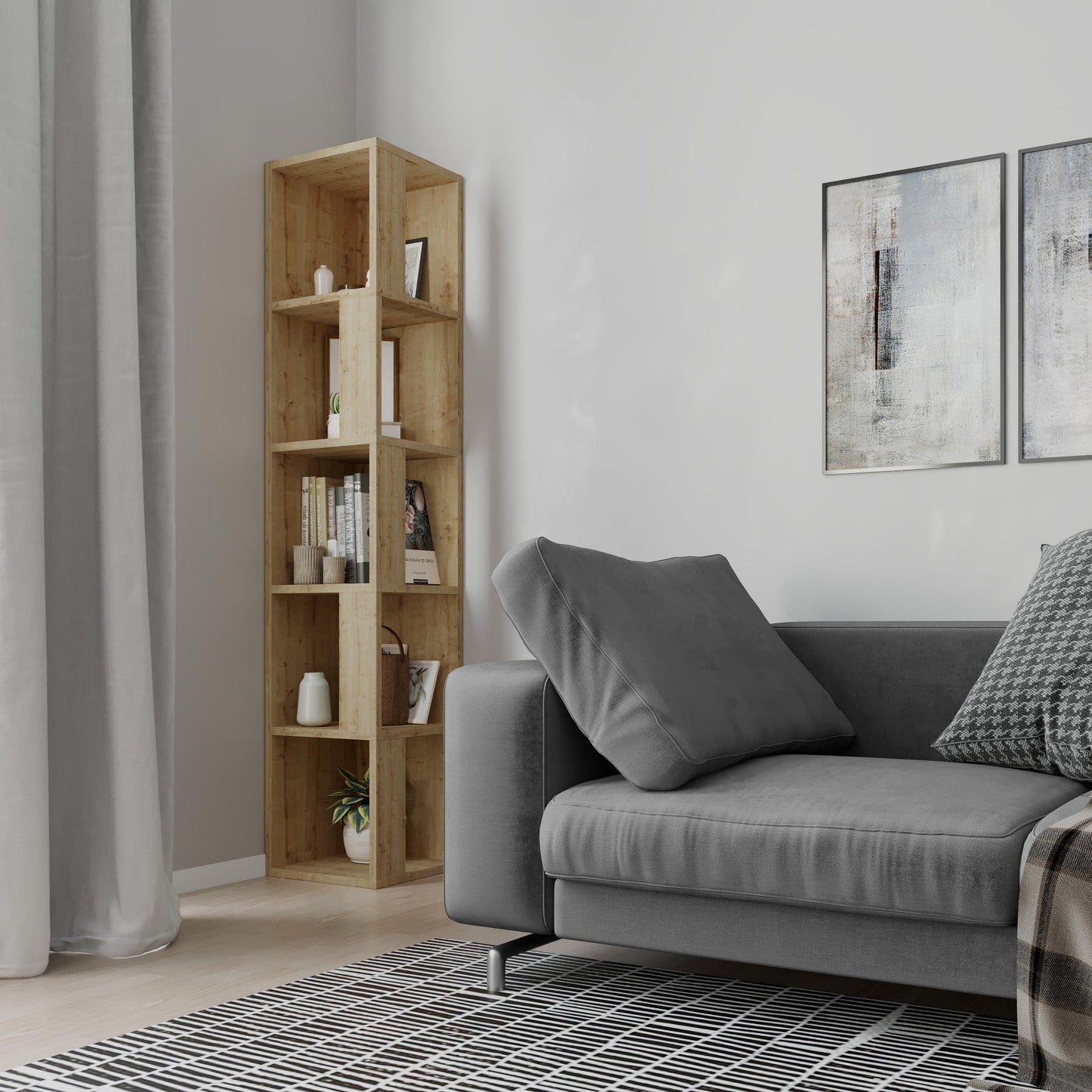 Piano Kaasaegne nurgariiul viie avatud sektsiooniga – 158,9 cm