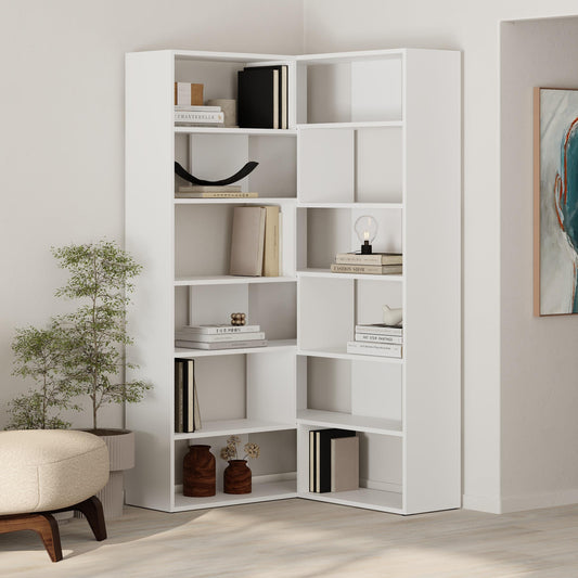 Molly nurga seinariiul 5 tasandiga – valge, 178.6x93.6x29.6 cm