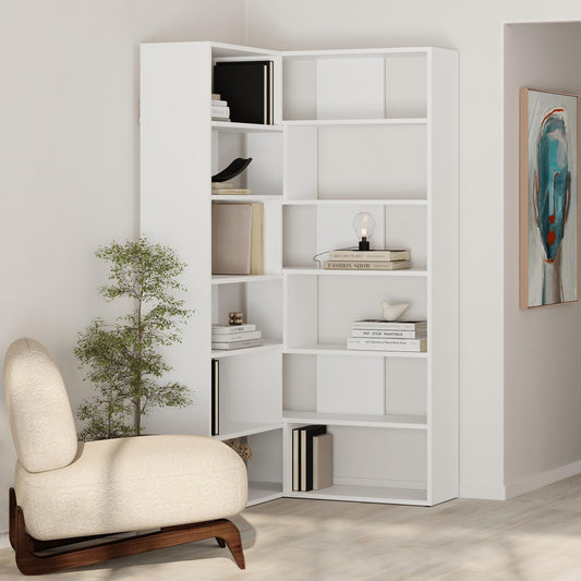 Molly nurga seinariiul 5 tasandiga – valge, 178.6x93.6x29.6 cm