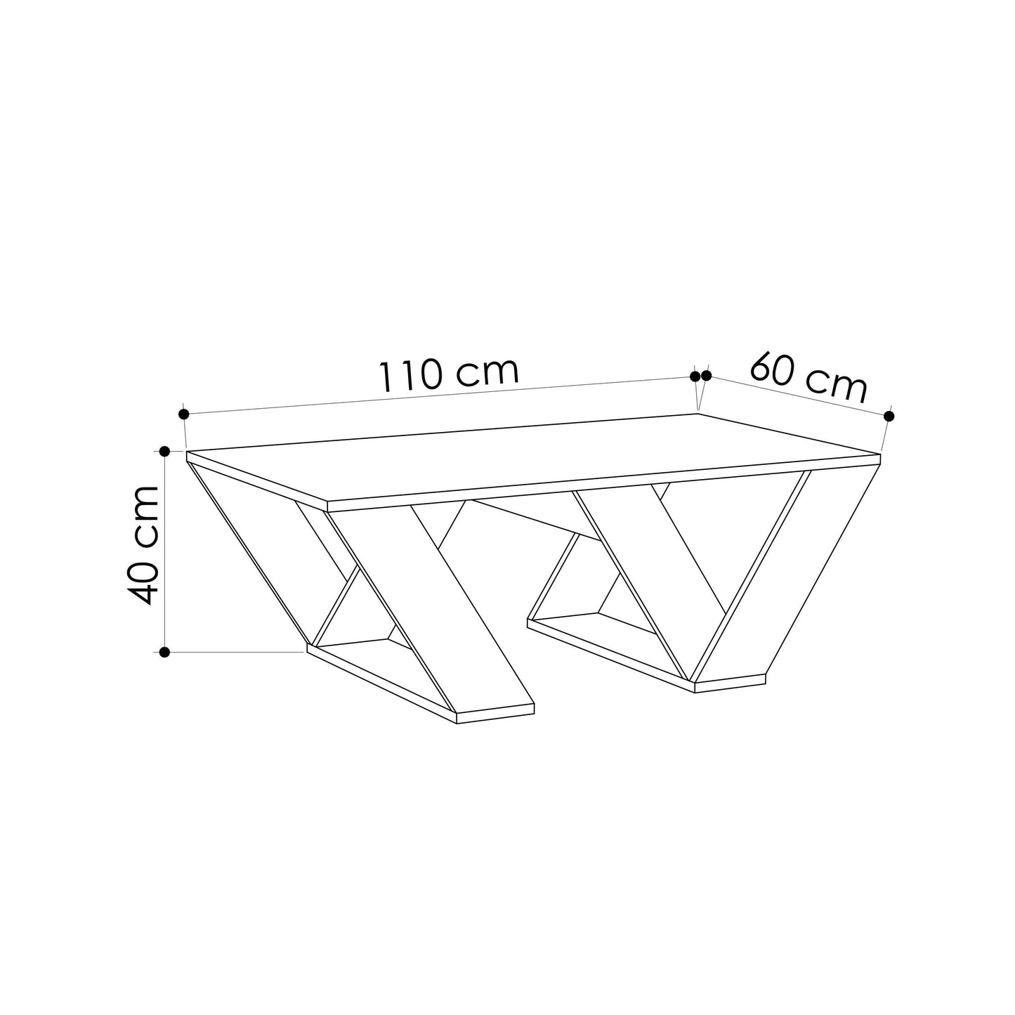 Pipra kohvilaud – Modernne ja stiilne laud elutuppa (110 x 60 x 40 cm)