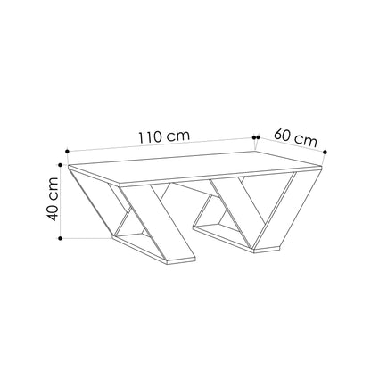 Pipra kohvilaud – Modernne ja stiilne laud elutuppa (110 x 60 x 40 cm)