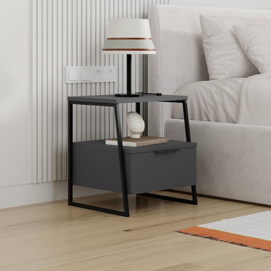 Pal kaasaegne öökapp metallraamiga – mitmeotstarbeline ja stiilne, 45 cm lai