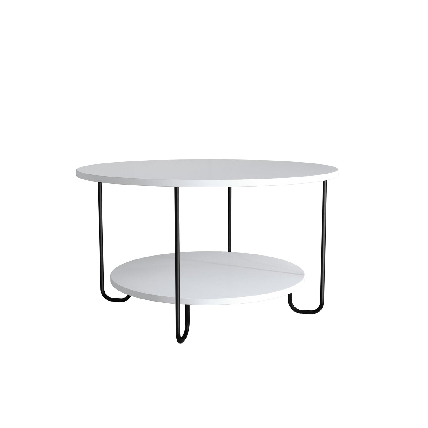 Corro Ümar moodne kohvilaud avatud riiuliga – 80 x 45 cm