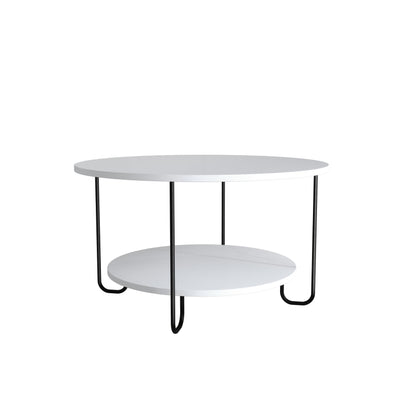 Corro Ümar moodne kohvilaud avatud riiuliga – 80 x 45 cm