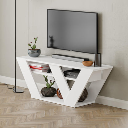 Pipralla modernne TV-alus riiulitega kuni 43" teleritele, 110 cm