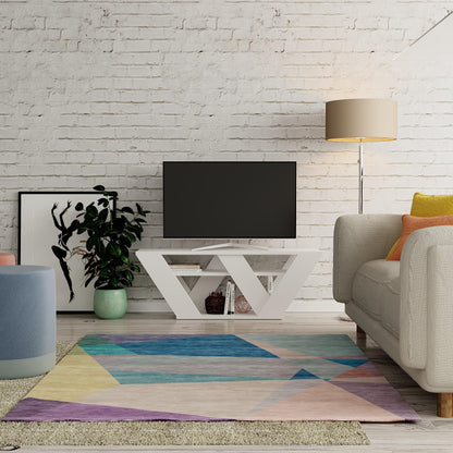 Pipralla modernne TV-alus riiulitega kuni 43" teleritele, 110 cm