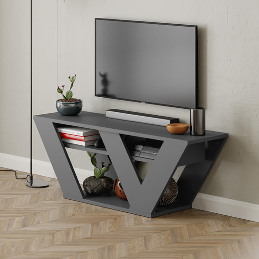 Pipralla modernne TV-alus riiulitega kuni 43" teleritele, 110 cm