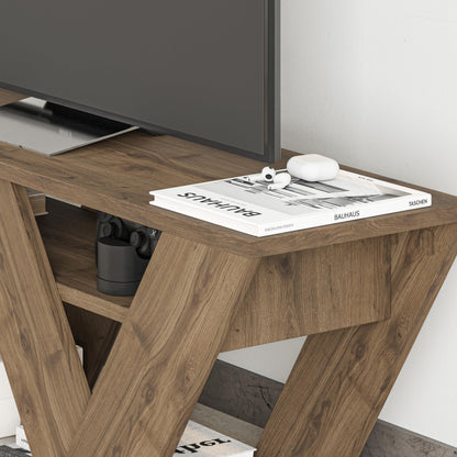 Pipralla modernne TV-alus riiulitega kuni 43" teleritele, 110 cm