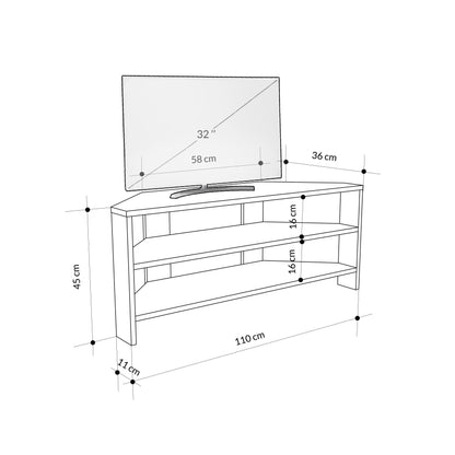 Thales nurgaga TV-alus – kaasaegne meediakeskus, 110 cm lai
