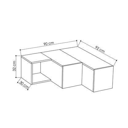Compact Nurgaga paigaldatav modernne telerialus kuni 50-tollistele teleritele – 94,2 cm